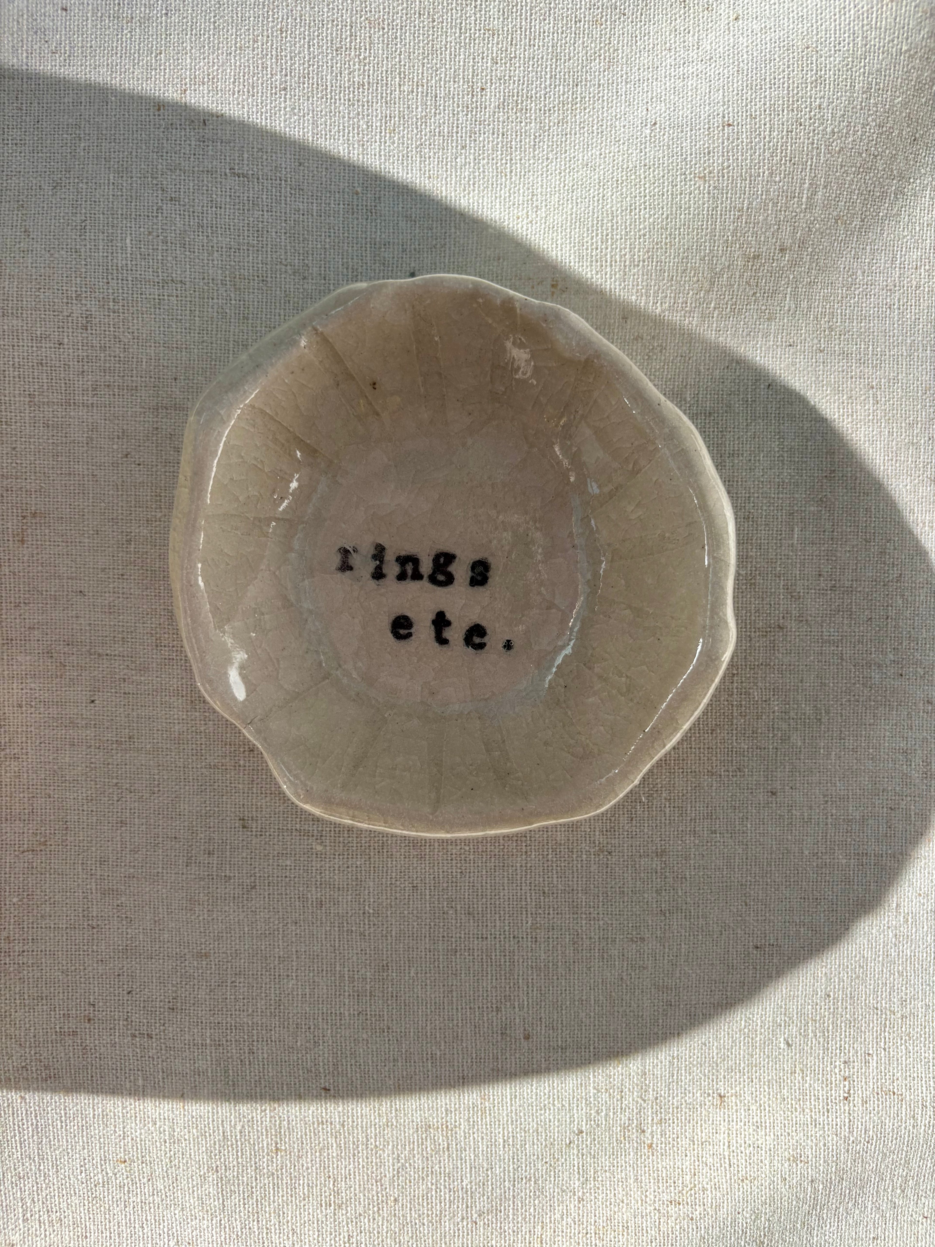 Ring Bowl - Clear Crackle {Seconds}