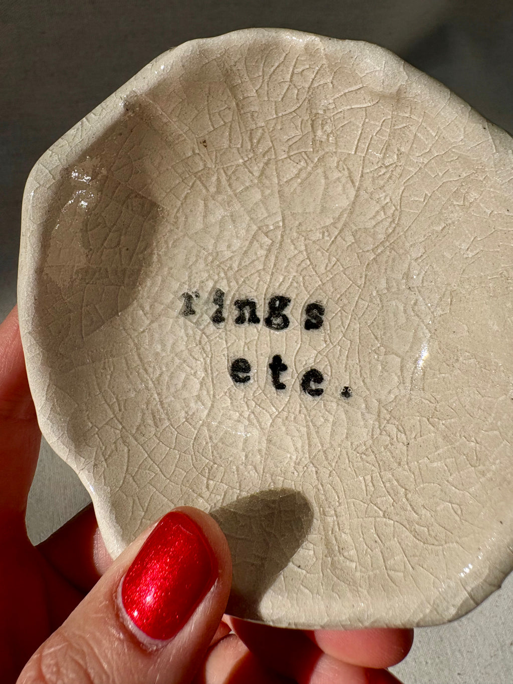 Ring Bowl - Clear Crackle {Seconds}