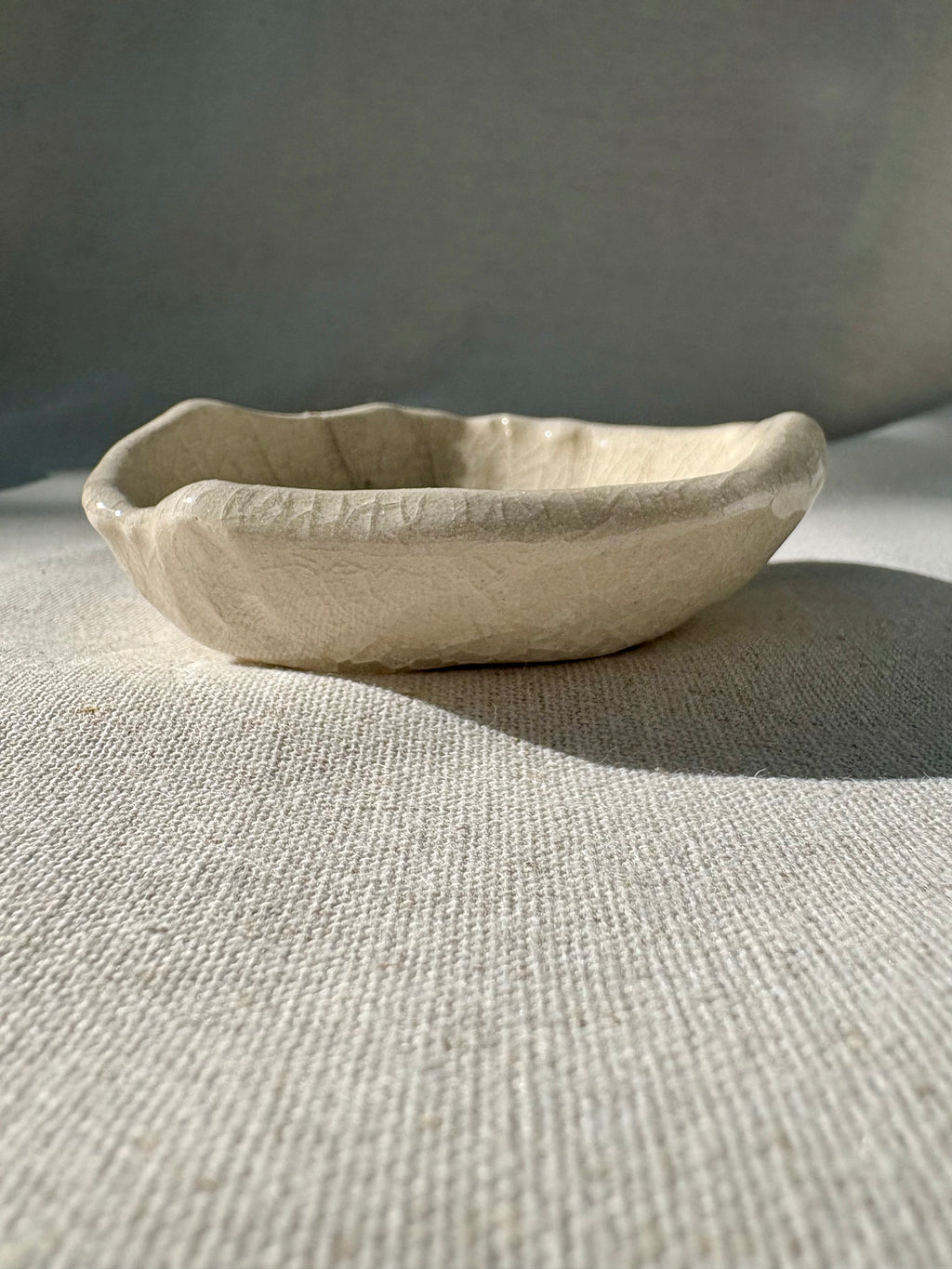Ring Bowl - Clear Crackle {Seconds}