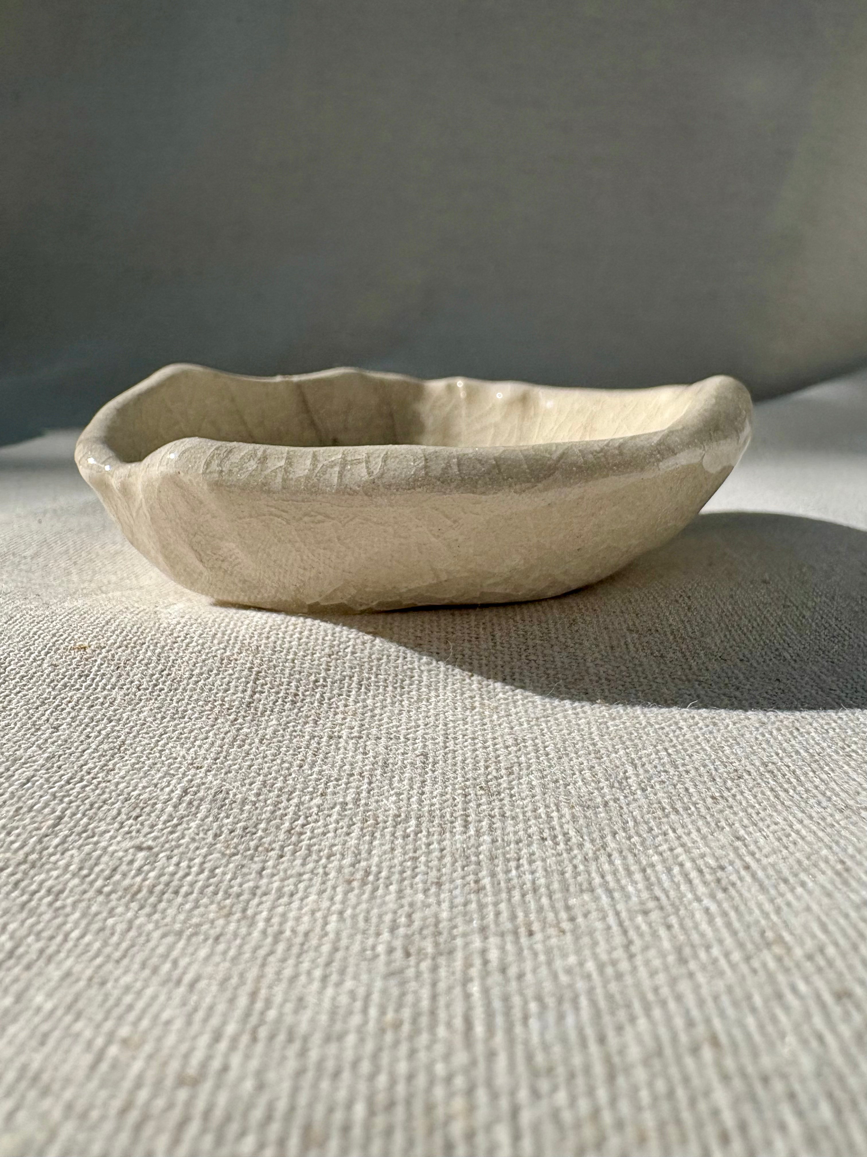 Ring Bowl - Clear Crackle {Seconds}