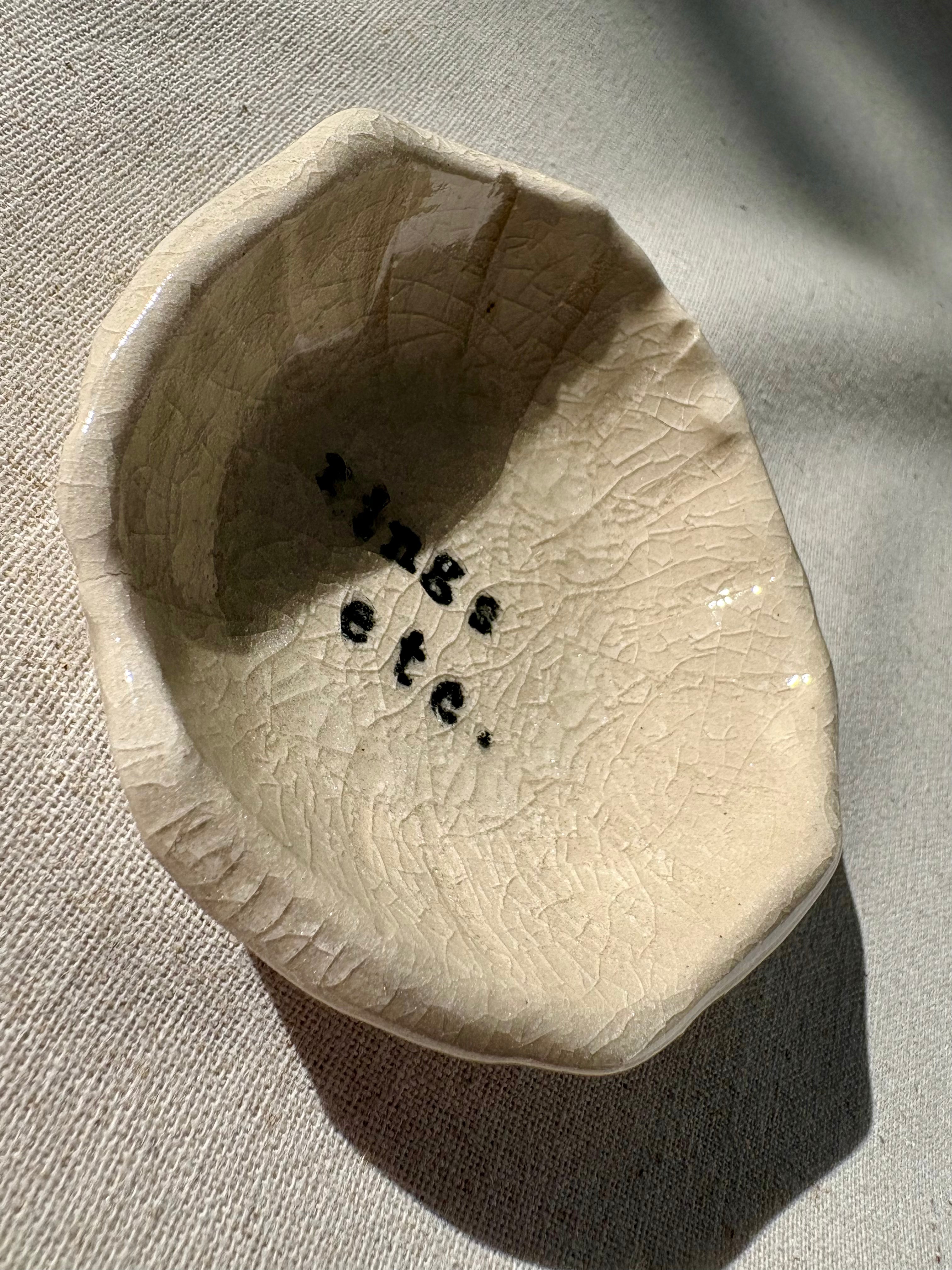 Ring Bowl - Clear Crackle {Seconds}