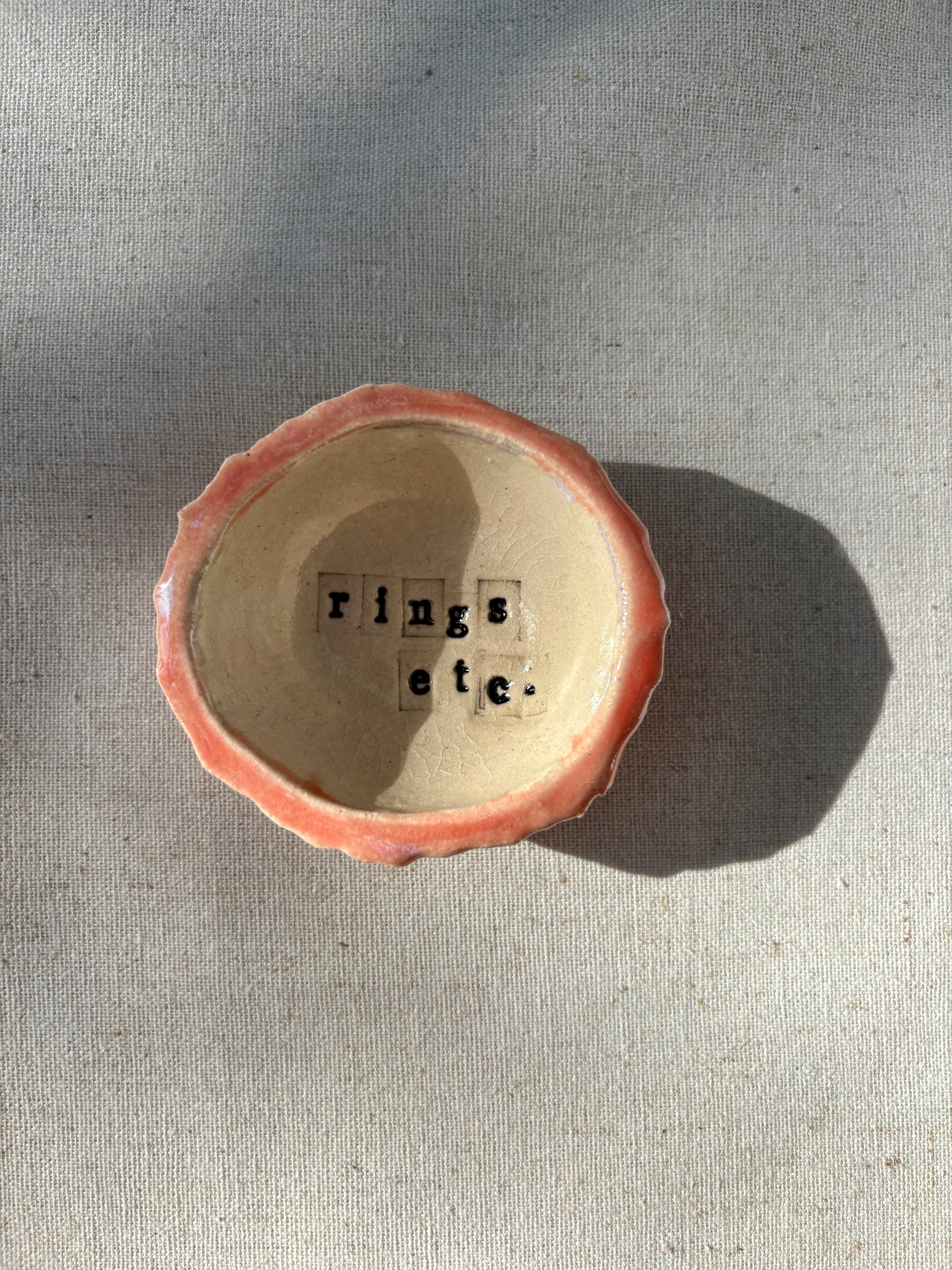 Ring Bowl - Dusky Coral {Seconds}